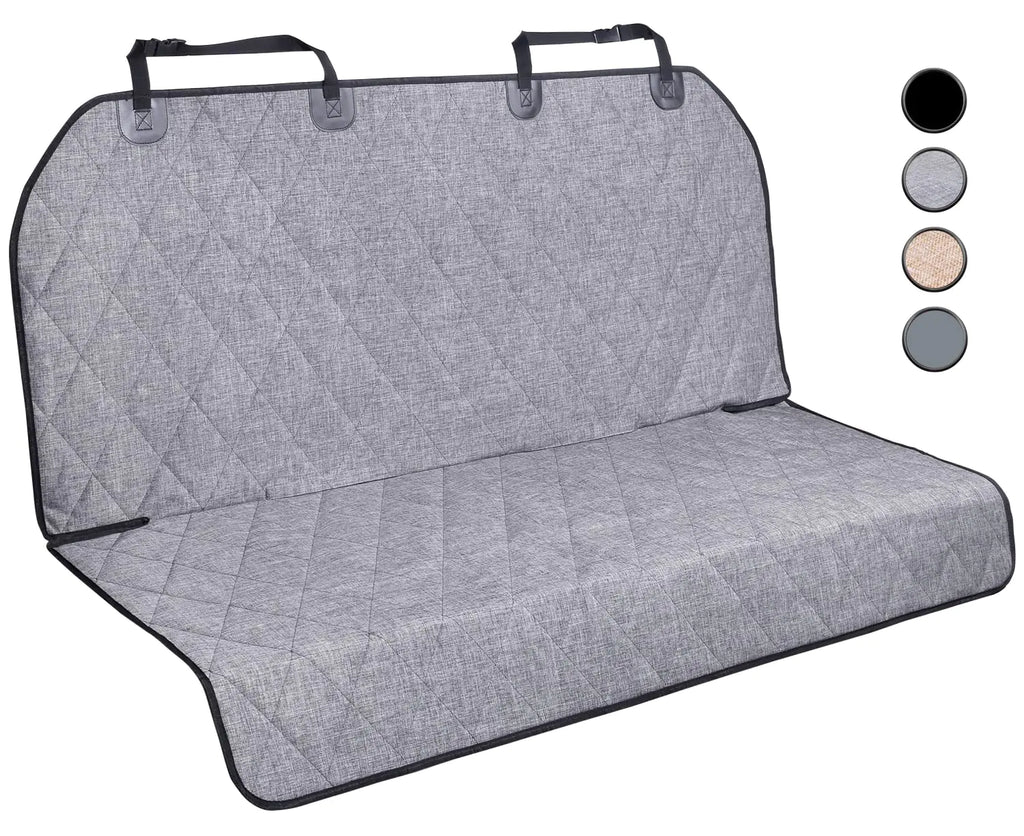 VIVAGLORY Dog Seat Covers Dog Backseat Cover Pet Bench Protectors with Anti-Slip Backing Back Seats Cover Rear Seat Covers Car Seat Cover for Dogs Heather Black 46" L * 56" W