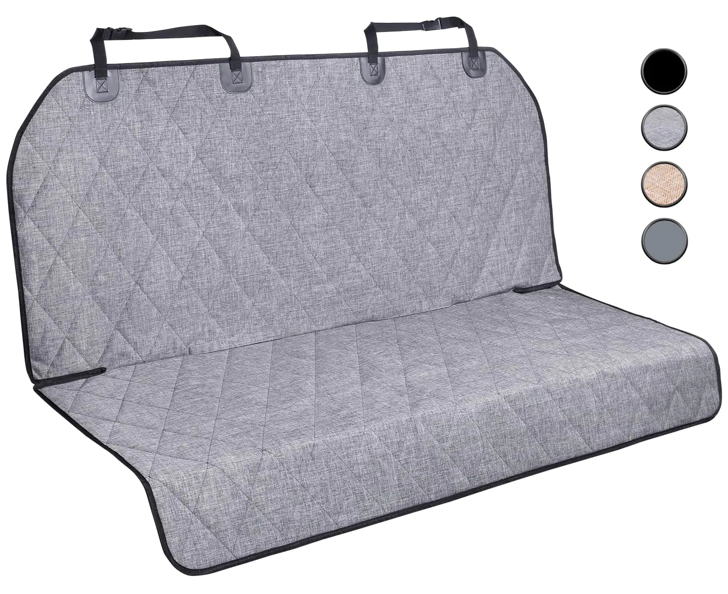VIVAGLORY Dog Seat Covers Dog Backseat Cover Pet Bench Protectors with Anti-Slip Backing Back Seats Cover Rear Seat Covers Car Seat Cover for Dogs Heather Black 46" L * 56" W